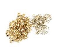 HEEPDD Occhielli in Ottone Dorato 5mm 200 Pezzi Set di Rondelle Passacavo per Cinture Artigianali in Pelle Che Realizzano Borse Riparazioni Progetti di Abbigliamento Fai da Te