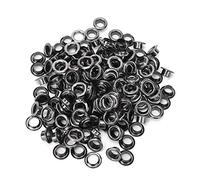 HEEPDD Occhielli passacavo 100 Pezzi, Occhielli in Ottone Metallo Solido Antico Riparazione Occhielli Sostituzione con Kit guarnizioni 100 Pezzi 6mm(Colore della Pistola)