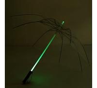 HEEPDD Ombrello Matrimonio Ombrello LED Trasparente Alimentato a Batteria, Tessuto Impermeabile Che Cambia Colore per Spose e Donne (Trasparente)