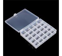 HEEPDD Organizzatore di Bobine in Plastica, Scatola di Stoccaggio del Cucito per 25 Bobine Trasparente Coperchio Trasparente Design di Copertura Facile da Aprire una Macchina da Cucire da Cucito