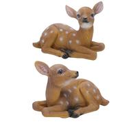 HEEPDD Ornamenti Statue di Cervo Sika, 2 Pezzi di Decorazioni per la Scultura in Resina da Giardino di Seer Sika