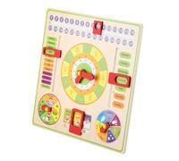 HEEPDD Orologio Calendario in Legno, Giocattolo Educativo per Bambini, Insegna l'ora e Il Tempo, Perfetto per la Scuola Materna e l'asilo Nido