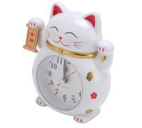 HEEPDD Orologio per Gatti Fortunato, Simpatica Sveglia del Gatto Cartoni Animati per il Gatto Accurato per Accogliere Regali di Decorazione per la prosperità della Ricchezza della Fortuna (YF2025B)