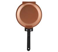 HEEPDD Padella a Doppia Faccia, Padella per Pancake, Omelette, Frittate, Pentole in Ferro da 19 Cm per Chef Domestici a Doppia Faccia, Frittura in Rame Antiaderente per Nan