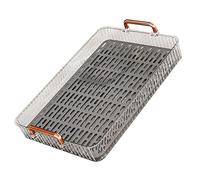 HEEPDD Padelle Vassoio da tè, Teiere d'acqua per la Casa e Server di caffè Set di tè Drenaggio da Servizio di a Doppio Strato Drenaggio Vassoio per il Luogo Ciotola Nan (piccolo bianco)