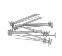 HEEPDD Paletti da Prato da 30 Pezzi, Perni Paesaggistici in Acciaio Zincato, Picchetti da Terra Riutilizzabili per Uso in Giardino Esterno (152 mm)