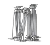 HEEPDD Paletti da Prato da 30 Pezzi, Perni Paesaggistici in Acciaio Zincato, Picchetti da Terra Riutilizzabili per Uso in Giardino Esterno (102 mm)