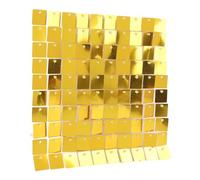 HEEPDD Pannello di Sfondo con Paillettes, Sfondo Glitterato Riutilizzabile per Matrimoni, Compleanni Ed Eventi, Kit di 8 Pezzi di Ornamento da 30x30 Cm (GOLD)