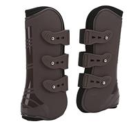 HEEPDD Paratendine Anteriore per Cavallo da 2 Pezzi, Supporto per Gamba del Cavallo Regolabile in Neoprene PU per Equitazione e Salto (Un Paio di Zampe Anteriori Marroni XL)