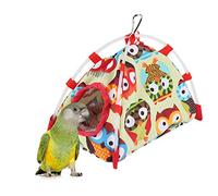 Parrot Hut, Bird Hanging Hammock Toy Antivento Nest House Bed Cave Winter Warm per Parrocchetto Cockatiel Cockatoo Conure (Gufo S)