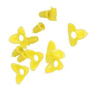 HEEPDD Parti di Ricambio per Mangiatoia per Uccelli, Fiore in Plastica per Mangiatoia per Uccelli, Accessori da Giardino Luminosi Facili da Installare per Attirare gli 30 Set (YELLOW)