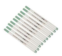HEEPDD Penna Calligrafia a Pennello Morbido, Marcatori di Pittura di Perle Metallici con Inchiostro a Base D'acqua per Carta Scura, 10 Pezzi di Materiale da 6,3 (6551BR testina morbida (verde chiaro))