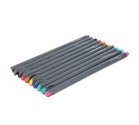 HEEPDD Penne da Disegno in, Punta Extra Fine da 0,38 Mm con Inchiostro a Base D'acqua, Forniture Artistiche da 10 Pacchetti per Schizzare i Dettagli di Scrittura, Pennino in Fibra di