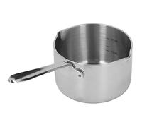 HEEPDD Pentola per Latte in Acciaio Inossidabile, Pentola per Sciogliere il Burro a Doppio Beccuccio per un Riscaldamento Rapido e Uniforme Fondo a Induzione da 10 Fl Oz Ideale per Dormitorio del,