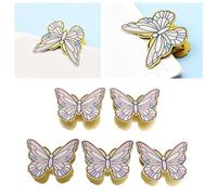 HEEPDD per Diario a Farfalla in Metallo da 5 Pezzi, Segnalibro a Farfalla retrò a Forma di Ala Colorata per Raccoglitore Piuttosto Carina per Cartoline, Diario,