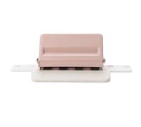 HEEPDD Perforatrice a 4 Fori a Forma di Fungo, Perforatrice con Righello per Artigianato, capacità di 3 Fogli per Progetti Fai da Te e Forniture per Ufficio a 4 Fori a Forma di Fungo, Carta per