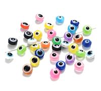 HEEPDD Perline per Occhi in Resina, 300 Pezzi, per Progetti di Creazione di Gioielli Perline per Occhi in Resina, Design Piatto e Rotondo, 6x8mm, Artigianato Nan