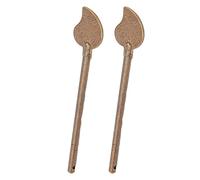 HEEPDD Perni di Bloccaggio in Bronzo retrò da 2 Pezzi, Perni di Bloccaggio con Chiavistello e Chiavistello per Armadietti da 11 Cm a Forma di Foglia e Accessori per Serrature in Ottone