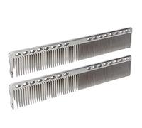 HEEPDD Pettine per Tagliare i Capelli in Acciaio Inossidabile, Strumento Professionale Barbiere per Acconciature, Cotonature e Cotonature, Ideale per l'uso in Casa e in Salone (SILVER)