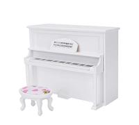 HEEPDD Piano per Bambole, 1:12 Simulazione in Miniatura Piano in Legno in Legno per Ornamenti per la Casa Accessori Decorativi Bambole e Giocattoli Ripieni (WHITE)