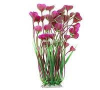 HEEPDD Piante Acquatiche Artificiali per Acquario, Decorazioni in Plastica con Base Allargata, Piante Sintetiche Realistiche per Pesci, Colore Rosso, Facile da Posizionare e Pulire