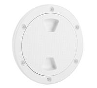 HEEPDD Piastra di Coperta per Barca da 4 Pollici Coperchio per Portello di Ispezione Rotondo in ABS Bianco Diametro Esterno 143 Mm Svitare Senza Attrezzi Guarnizione O-Ring Porta di Accesso