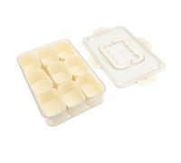 HEEPDD Piatti, Vassoi e Piatti Divisioni Diviso Vassoio per Porzione, 9 Compartimenti Snack Box Snack Organizzatore Contenitore di Salumi per le Caramelle da Dadi a Dadi Nan