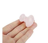 HEEPDD Pietra da Massaggio, Pietra di di Quarzo Rosa Naturale Pietra da Massaggio Strumento per Il Massaggio degli Occhi Gua Sha a Forma di ushroom (1,6 x 1,4 x 0,9 Pollici)