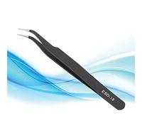 HEEPDD Pinzette di Precisione da 2 Pezzi, Strumenti Antistatici Curvi in acciaio Inossidabile per Elettronica, 11,9 Cm Ideali per Lavori di Riparazione e Saldatura (ESD-15 (gomito))