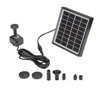 HEEPDD Pompa a Portata Solare Ad Alta Efficienza Pompa 2W Funga per Acqua Solare Nera per Vasca da Bagno per Uccelli da Giardino con Avvio Veloce