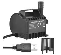 HEEPDD Pompa Acqua Sommergibile, Mini Pompa Fontana da 3,1 W 500 L/H con Cavo USB da 6,5 Piedi e Base a Ventosa, Motore Brushless Ultra Silenzioso per Acquario Acqua Potabile per (QR75A)