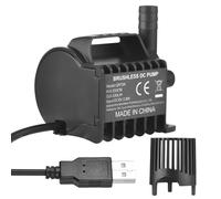 HEEPDD Pompa Acqua Sommergibile, Mini Pompa Fontana da 3,1 W 500 L/H con Cavo USB da 6,5 Piedi e Base a Ventosa, Motore Brushless Ultra Silenzioso per Acquario Acqua Potabile per (QR70A)