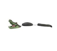 HEEPDD Pond Floating Alligator Decoy, Realistico Ornamento della Piscina di Coccodrilli in Resina per Deterrente per Uccelli e Decorazioni all'aperto