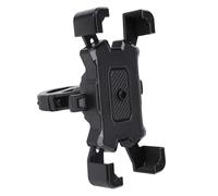HEEPDD Porta Cellulare per Moto, ABS e Lega di Alluminio, Stabile Anti-vibrazione, Supporto Regolabile a 360 Gradi per Manubrio Bici Elettrica (BLACK)