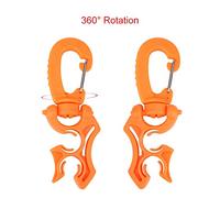 HEEPDD Porta Clip del Tubo Tubo di Immersione Doppia BCD per Tubi a Bassa Pressione con Fibbia per Gancio a Scatto per Attrezzatura Immersione Materiale (Orange)