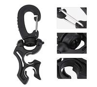 HEEPDD Porta Clip del Tubo Tubo di Immersione Doppia BCD per Tubi a Bassa Pressione con Fibbia per Gancio a Scatto per Attrezzatura Immersione Materiale (Black)