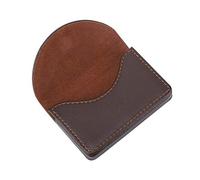 HEEPDD Porta dei Biglietti da Visita in Pelle, Design Sottile e Compatto, Cuciture Robuste, Chiusura Magnetica, per Uomini e Donne, con Interni Multifunzionale, Design Elegante (Caffè)