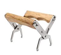 HEEPDD Porta del Telaio delle Api in Acciaio Inossidabile con Manico in Legno per Manutenzione Dell'apiario Strumento di Apicoltura a Presa Ergonomica Protegge le Mani Dalle Punture