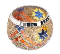 HEEPDD Porta della Luce da tè in Vetro a Mosaico Candelabras, 10,5 X 8 Cm Romantico Porta di Candele Votive in Vetro per Casa per la Festa DECIVITÀ BAGNA NAN