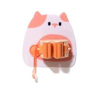 HEEPDD Porta della Pompe Multifunzionale, Moderno Semplice Design a Parete a Parete Pc Gancio Rack per Scopa, per la Casa da Bagno Nan (ORANGE)