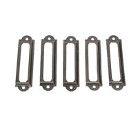 HEEPDD Porta Etichette Antico da 100 Pezzi, Materiale in Ferro Antiruggine Porta Carte di Nome in Metallo Color Bronzo per Armadio Portagioie a Cassetto