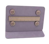 HEEPDD Porta Modelli per Maglieria all'uncinetto, Lavagna Magnetica Pieghevole con Righello per Punto Croce e Lavori con Ago, Colore Viola per Uso Domestico (PURPLE)