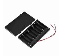HEEPDD Portabatterie a 8 Scomparti per Batterie AA da 1 a 8 Pezzi, Materiale ABS con Tensione di Uscita di 12 V e Interruttore ON/OFF per Progetti Fai da Te