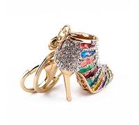 HEEPDD Portachiavi con strass, scarpe colorate col tacco alto Forma portachiavi in cristallo Charm Charm Borsa Borsa pendente Borsa Borsa Decorazione Regalo di festa