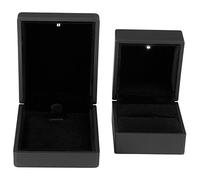 HEEPDD Portagioie a LED, Custodia per Anelli in Peluche per Collana e Ciondolo, Regalo Perfetto per Forniture per Fidanzamento e Matrimoni (BLACK)