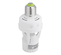 HEEPDD Portalampada LED con Sensore di Movimento a Infrarossi E27, Materiale PVC, Campo di Rilevamento di 360 Gradi, Controllo della Luce Regolabile per Uso Interno Portalampada LED con Sensore di