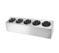 HEEPDD Portaoggetti per Utensili da , Contenitore per Oggetti, in Acciaio Inossidabile, Base Antiscivolo, Spazioso Organizer per Forchette e Coltelli, Portaoggetti da Dal Design Multifunzionale (5