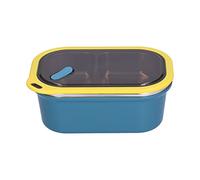 HEEPDD Portapasto Box in Acciaio Inossidabile da 1,2 Litri, Contenitore per Alimenti a Doppio Strato a Tenuta Stagna per la Conservazione della Scolastica e da Picnic (1.2L-Doppio Strato-Blu)