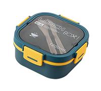 HEEPDD Portapranzo per Insalata in Plastica a 2 Strati, Contenitore per Insalata Adatto Al Microonde con Coperchio a Prova di Perdite e Scomparti per Impiegati (Blu, 1200 ml)