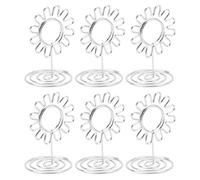 HEEPDD Portatori di Memoria 20pcs Porta della Scheda Tavolo da Filo, Design del Girasole, Supporto in Ferro Placcato in Oro per Biglietti da Visita, Foto, Piatti Nan (#1)